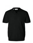 Selected - Slhlino Ss Knit Crochet Open Polo - L&uuml;hikeste varrukatega - XL