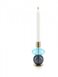 Holmegaard - Bubble Ljusstake H14 Cm Ljusbl&aring;/Smoke - K&uuml;&uuml;nlajalad - 14 CM