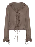 Weekday - Long Sleeve Frill Top - Pikkade varrukatega - XS