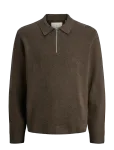 Jack & Jones - Jprblamilano Stitch Knit Zip Polo Sn - Poolpika lukuga džemprid - S