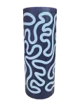 Studio About - Pillar Candle, Dark Blue/Light Blue - Plokkk&uuml;&uuml;nlad - &Oslash; 7.8 CM