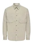 ONLY & SONS - Onsalp 2Pkt Washd Cord Ls Shirt Noos - Velvets&auml;rgid - XXL