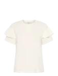 Kaffe - Kaerin Flounce T-Shirt - L&uuml;hikeste varrukatega - L