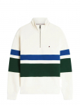 Tommy Hilfiger - Country Club Stripe 1/4 Zip - Poolpika lukuga džemprid - XXL