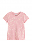 Lindex - Ribbed Short-Sleeved Top - L&uuml;hikeste varrukatega - 98
