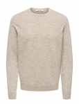 ONLY & SONS - Onstim Reg Ls Linen Crew Knit Noos - &Uuml;mara kaelusega - XL