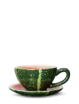 Byon - Cup And Plate Watermelon - Kohvitassid - 25 CL