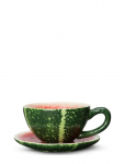 Byon - Cup And Plate Watermelon - Kohvitassid - 25 CL
