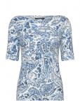 Lauren Ralph Lauren - Refined Str 1X1 Rib-Knt-T-Shirt - L&uuml;hikeste varrukatega - XL