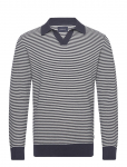 Lindbergh - Recycled V-Neck Polo Knit L/S - Pikkade varrukatega kootud polos&auml;rgid - XXL