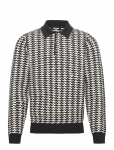 Aim&eacute; Leon Dore - Ls Houndstooth Polo - Pikkade varrukatega kootud polos&auml;rgid - L