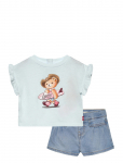 Levi's - Levi's&reg; Cowboy Bear Tee And Pleated Shorts 2-Piece Set - Komplektid l&uuml;hikeste varrukatega T-s&auml;rgiga - 62