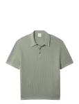 Calvin Klein - Ss Textured Cotton Polo Sweater - L&uuml;hikeste varrukatega kootud polos&auml;rgid - XXL