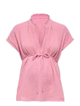Only Maternity - Olmthyra S/S V-Neck Top Wvn - L&uuml;hikeste varrukatega - L
