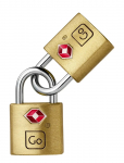 Go Travel - Classic Brass Key Twin Padlocks Tsa - Reisilukud - ONE SIZE