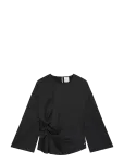 Calvin Klein - Matte Satin Ls Ruched Top - Pikkade varrukatega - XL