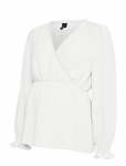Vero Moda Maternity - Vmmalva Lace Ls Top Wvn Ga - Pikkade varrukatega - XS