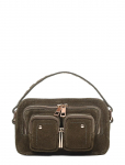 Nunoo - Helena Suede Dark Olive W. Gold - Rihmaga kotid - ONE SIZE