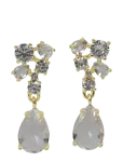 SN&Ouml; Of Sweden - Trinity Crystal Pendant Ear G/Clear - Onesize - Needid - ONE SIZE