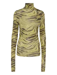 Ganni - Printed Shiny Jersey Turtleneck - K&otilde;rge kaelusega - 38