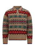 Polo Ralph Lauren - Fair Isle Wool-Blend Polo-Collar Sweater - Pikkade varrukatega kootud polos&auml;rgid - M