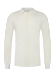 Davida Cashmere - Man Fine Knit Classic Shirt - Pikkade varrukatega kootud polos&auml;rgid - L