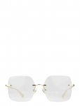 GLAS Eyewear - Billie Gold Rimless Readers - Reading Glasses - 3.0