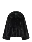 ROTATE - Faux Fur Flared Jacket - Kunstkarusnahk - 40