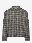 Weekday - Adde Zip Slub Shirt - Ruudulised s&auml;rgid - M