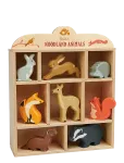 Tender Leaf - Display Shelf With 8 Wooden Animals - Woodlands - Puidust kujud - ONE SIZE