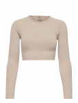 Aim&acute;n - Ribbed Seamless Crop Long Sleeve - Pikkade varrukatega l&uuml;hikesed topid - XL