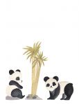 That's Mine - Wallstickers Pandas And Bambus - Loomad - ONE SIZE