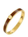 Bud To Rose - Capri Enamel Bracelet Brown/Gold - K&auml;ev&otilde;rud - ONE SIZE