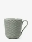 Lyngby Porcel&aelig;n - Rhombe Earth Mug With Handle 39 Cl Moss - Kohvitassid - 39 CL