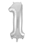 Joker - Foil Balloon Number 1 Silver 86 Cm - Peotarbed - 86 cm