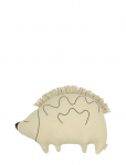 NOBODINOZ - Cushion In Washed French Linen L1N0 - Enzo The Hedgehog - Padjad - ONE SIZE