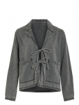 Vila - Vikiki L/S Tie Denim Jacket Dgd - L&uuml;hikesed teksap&uuml;ksid - 34