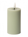 C'est Bon - Swirled Led Pillar Candle - LED-k&uuml;&uuml;nlad - H10CM