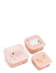 Done By Deer - Snack Box Set 3 Pcs Tiny Farm Powder - Toidukarbid - 8.9X 8.9X 4.5CM&10.3X 10.3X 5.1CM&11.8X 11.8X 5.5CM.240ML