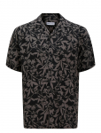 Jack & Jones - Jjjeff Monochrome Resort Shirt Ss - L&uuml;hikeste varrukatega s&auml;rgid - L