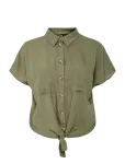 Pieces - Pcpia Linen Blend  Ss Tie Shirt Wvn Noos - L&uuml;hikeste varrukatega - S