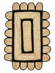 House Doctor - T&aelig;ppe, Hddenta, Sort;Natur - Uksematid - 90X60X0CM