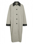 NOISY MAY - Nmnora Pu Collar Long Coat - Kerged mantlid - M