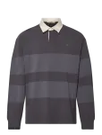Timberland - Ls Striped Rugby Polo Blackened Pearl - Pikkade varrukatega - XXL
