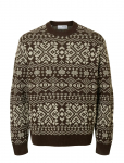 Selected - Slhholger Ls Knit Jaquard Crew Neck - &Uuml;mara kaelusega - S
