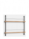 MOEBE - Box Set, Magazine Shelving Ms.65.1, Black Shelves, Stainless Steel Legs (Fsc Mix Credit) - Riiulid - H:65CM