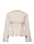 Gina Tricot - Knitted Peplum Top - Pikkade varrukatega - L