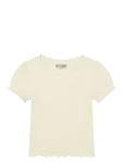 Huttelihut - T-Shirt Ss Rib - L&uuml;hikeste varrukatega - 110