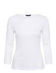 Lauren Ralph Lauren - Rib-Knit Cotton-Blend Boatneck Tee - Pikkade varrukatega - XL