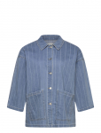 ONLY Carmakoma - Carkirsi Ls Striped Dnm Jacket Gua - L&uuml;hikesed teksap&uuml;ksid - 46